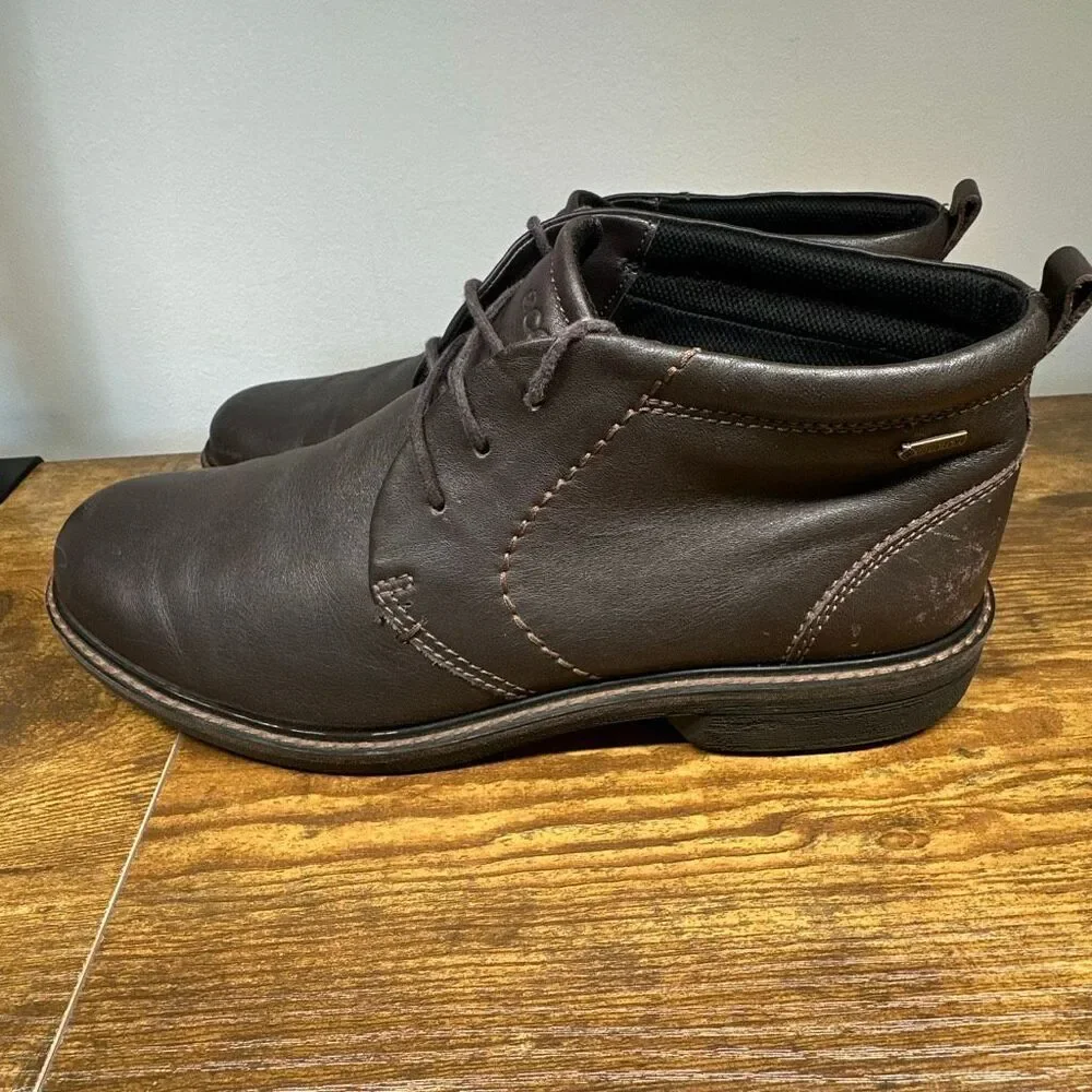 ECCO Turn GTX Gore-Tex Lace-Up Brown Chukka‎ Boots Size 44EU 11US